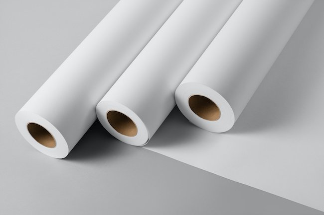 36 lb coated paper roll - Bright White Paper